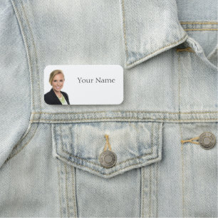 NEW! Name Tag - 3" X 1.5" Rectangle - Rounded