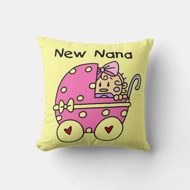 New Nana Baby in Carriage Gifts Cushion (Front)