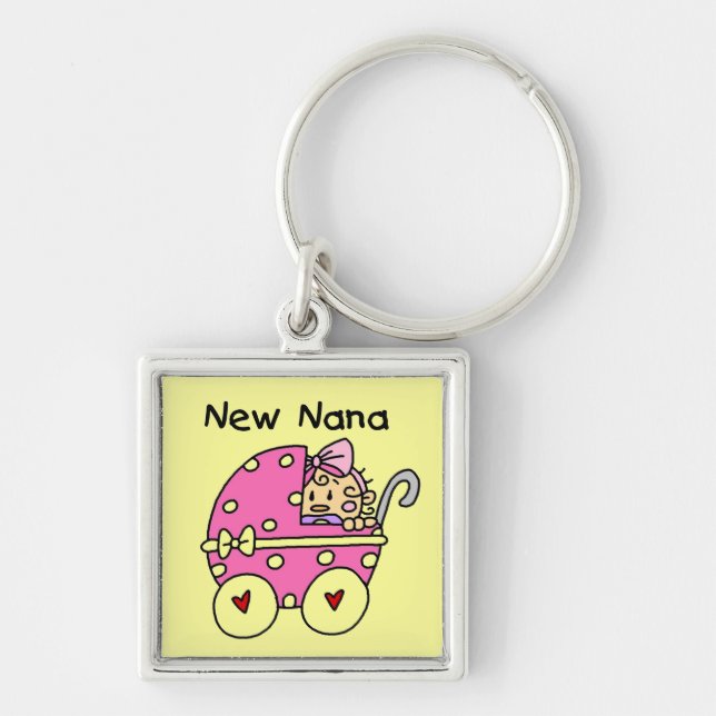 New Nana Baby in Carriage Gifts Key Ring (Front)