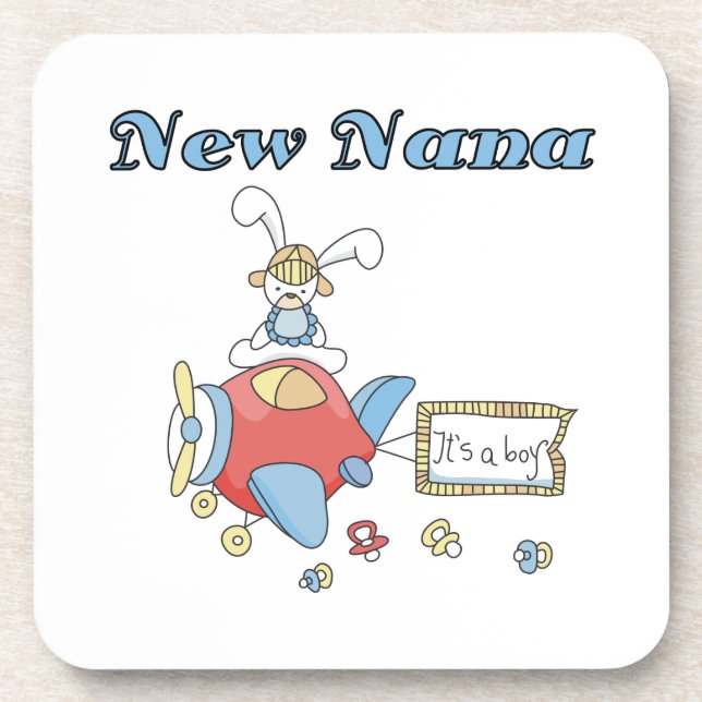 New Nana of Boy Aeroplane Gifts Coaster (Front)
