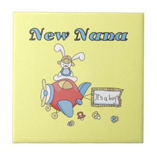 New Nana of Boy Aeroplane Gifts Tile