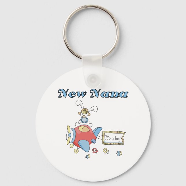 New Nana of Boy-Aeroplane Tshirts and Gifts Key Ring (Front)