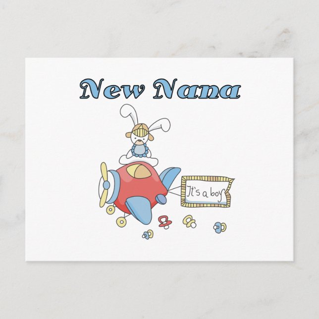 New Nana of Boy-Aeroplane Tshirts and Gifts Postcard (Front)