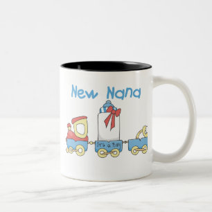 New Nana - Train Tshirts and Gift Two-Tone Coffee Mug