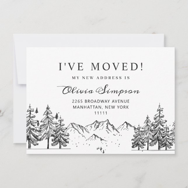 New Neck of the Woods  Moving Announcement Card (Front)