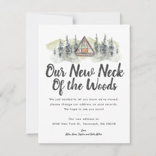 New Neck of the Woods   Moving Announcement Card