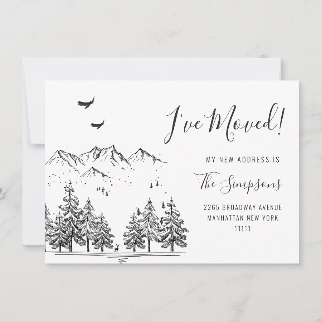 New Neck of the Woods  Moving Announcement Card (Front)