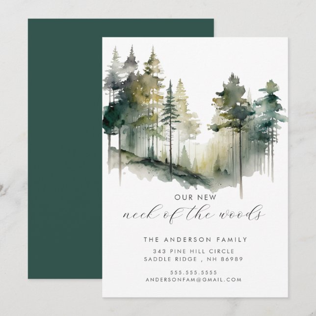 New Neck of the Woods New Address Announcement (Front/Back)