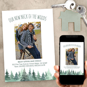 New Neck of the Woods Pine Forest Photo Moving Announcement