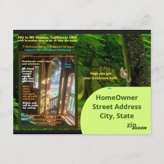 New New Green Treehouse Postcard