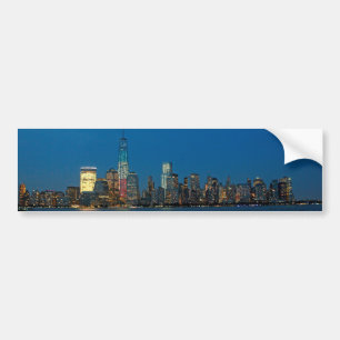 New night lights of New York City USA Bumper Sticker