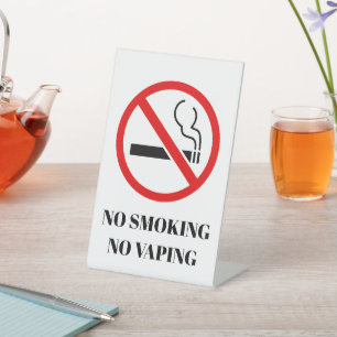 NEW! 🚭 No Smoking Vaping Pedestal Sign - 4" X 6"