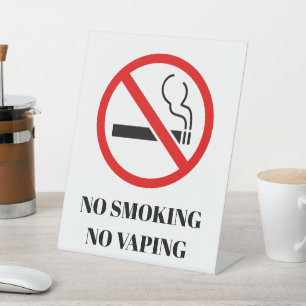 NEW! 🚭 No Smoking Vaping Pedestal Sign - 8"X10"