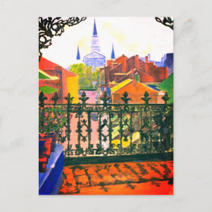 New O)rleans French Quarter Balcony Postcard 