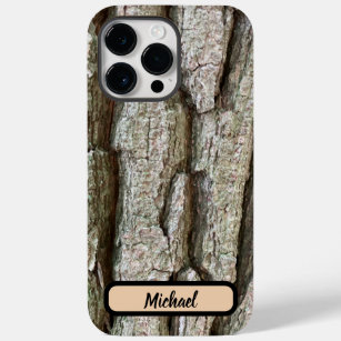 New Old Oak Tree Bark Photo and Name iPhone Case-Mate iPhone 14 Pro Max Case