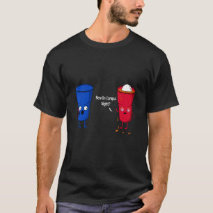 New On Campus Night Beer Pong Drinking Game Beer D T-Shirt