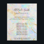 new opal stone FAUX holograph Flyer<br><div class="desc">beauty salon professional makeup artist flyer</div>