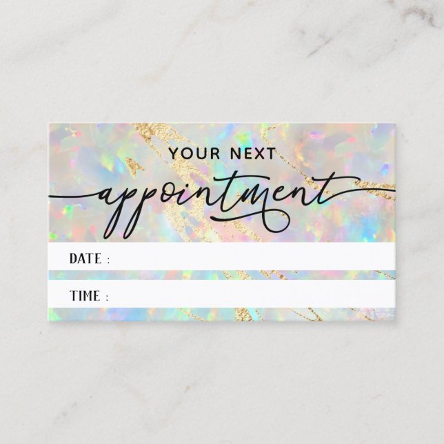 new opal texture appointment card (Front)