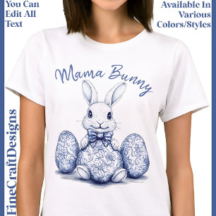 New or Expectant Floral Mama Bunny 02 Easter T-Shi T-Shirt