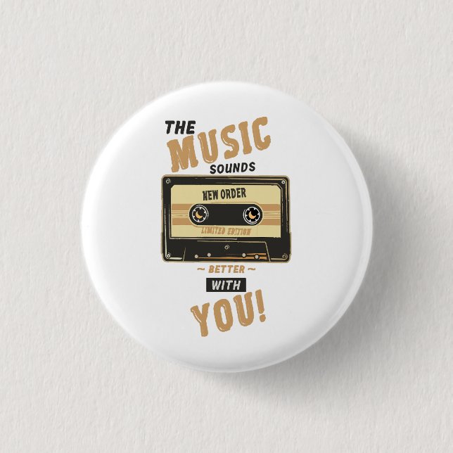New Order - Cassette Tape 3 Cm Round Badge (Front)