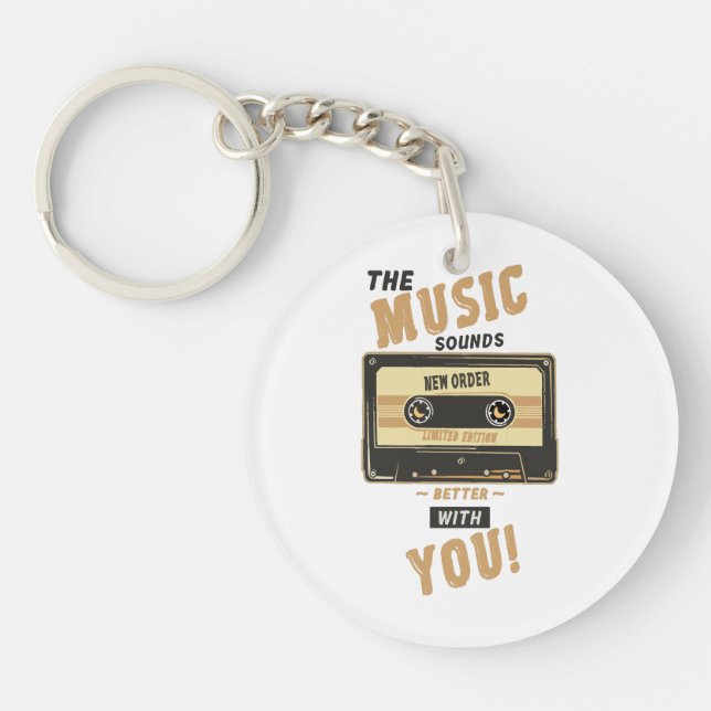 New Order - Cassette Tape Key Ring (Front)