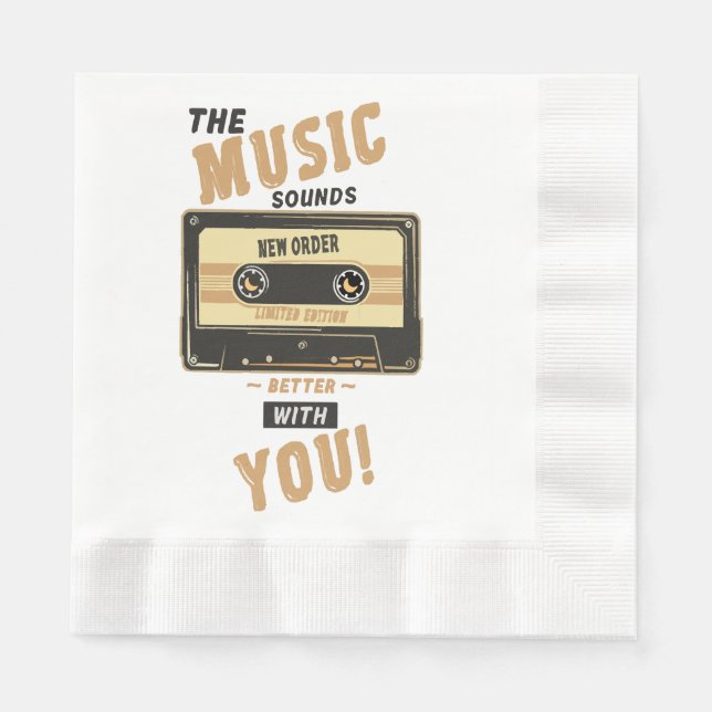 New Order - Cassette Tape Napkin (Front)