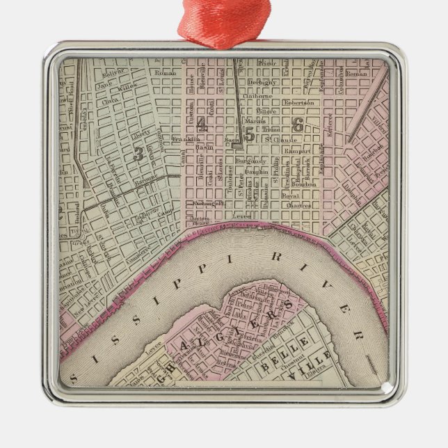 New Orleans 3 Metal Tree Decoration (Front)