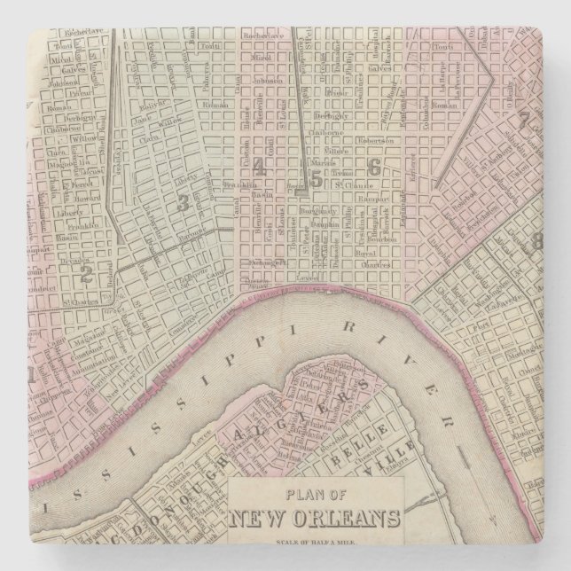 New Orleans 3 Stone Coaster (Front)