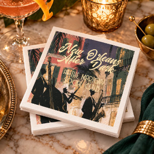New Orleans After Dark Jazz Social Club Napkin