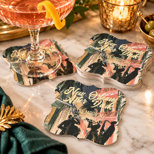 New Orleans After Dark Jazz Social Club Paper Coaster