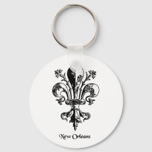 New Orleans Antique Fleur de lis Key Ring