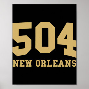New Orleans Area Code 504 - Hometown Pride - Clic Poster