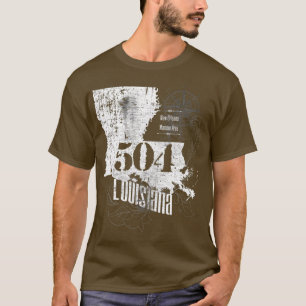 New Orleans Area Code 504  Louisiana Parish Cool  T-Shirt