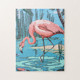 New Orleans Art Flamingo Jigsaw Puzzle