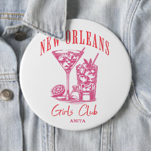 New orleans bachelorette girls club 6 cm round badge