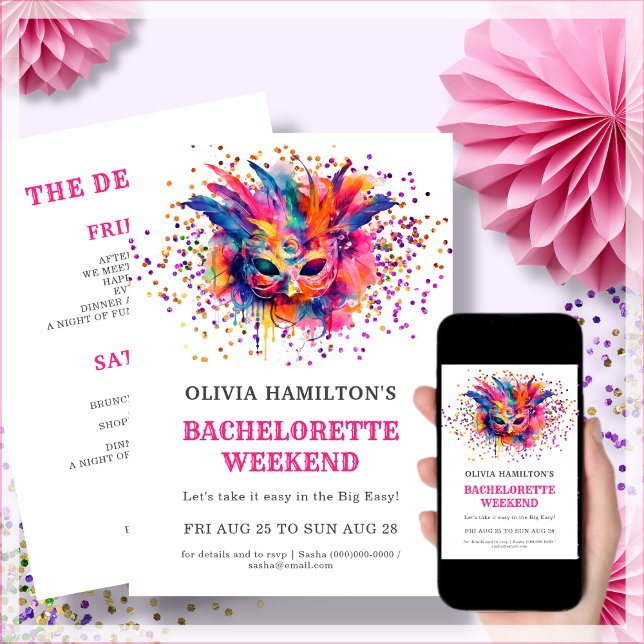 New Orleans | Bachelorette Itinerary Weekend Invitation (Creator Uploaded)