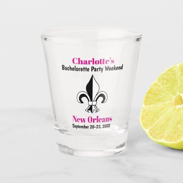 New Orleans Bachelorette Party Favour Girls Trip Shot Glass (Front)