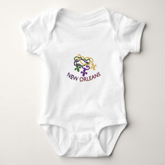 New Orleans Beads Baby Bodysuit (Front)