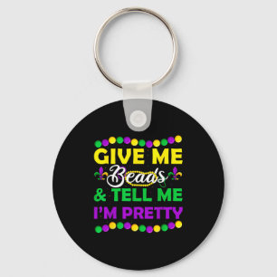 New Orleans Beads Mardi Gras Party Apparel Funny W Key Ring