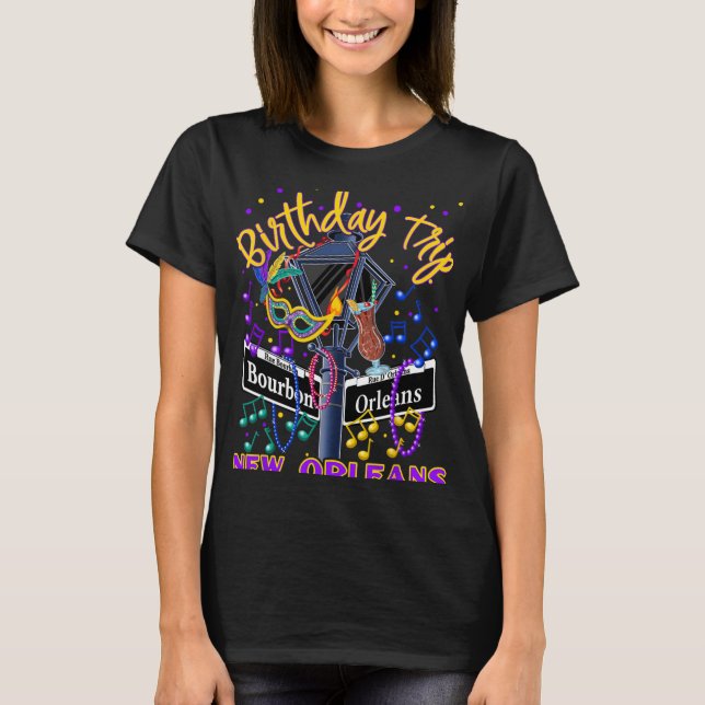 New Orleans Birthday Trip French Quarter Girls Tri T-Shirt (Front)