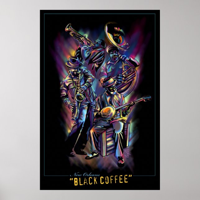 "New Orleans - Black Coffee" Poster (Front)
