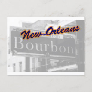 New Orleans Bourbon Street French Quarter Travel Postcard