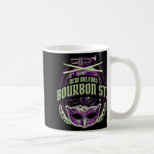 New Orleans Bourbon Street Mardi Gras French Quart Coffee Mug