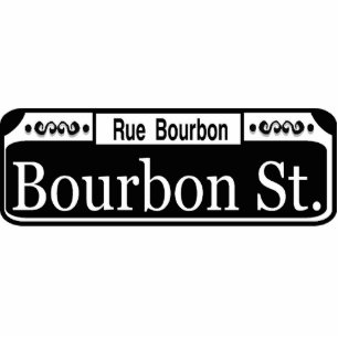 New Orleans Bourbon Street Sign Standing Photo Sculpture