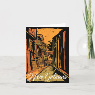 New Orleans Bourbon Street Souvenir French Quarter Card