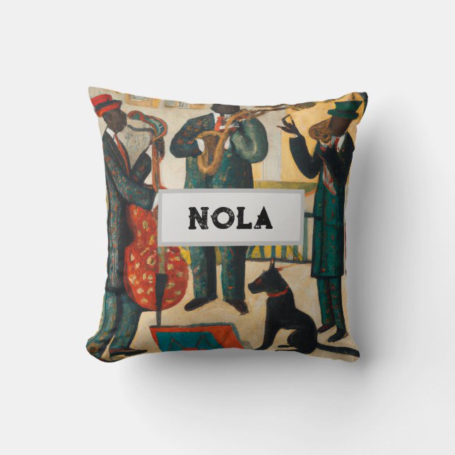 New Orleans Cajun Jazz Trio  Cushion (Front)