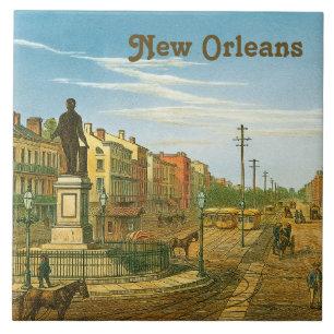 New Orleans Canal Street Antique Vintage Tile