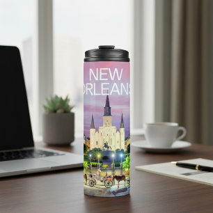 New Orleans Cathedral Travel Thermal Tumbler
