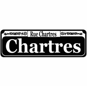 New Orleans Chartres St Sign Standing Photo Sculpture