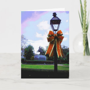 New Orleans Christmas Lamp Post Holiday Card